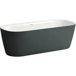 LAUFEN MEDA Badewanne, freistehend, Verkehrsgrau matt/Weiß glänzend, Marbond, 1800x800x590mm, H2201121670001