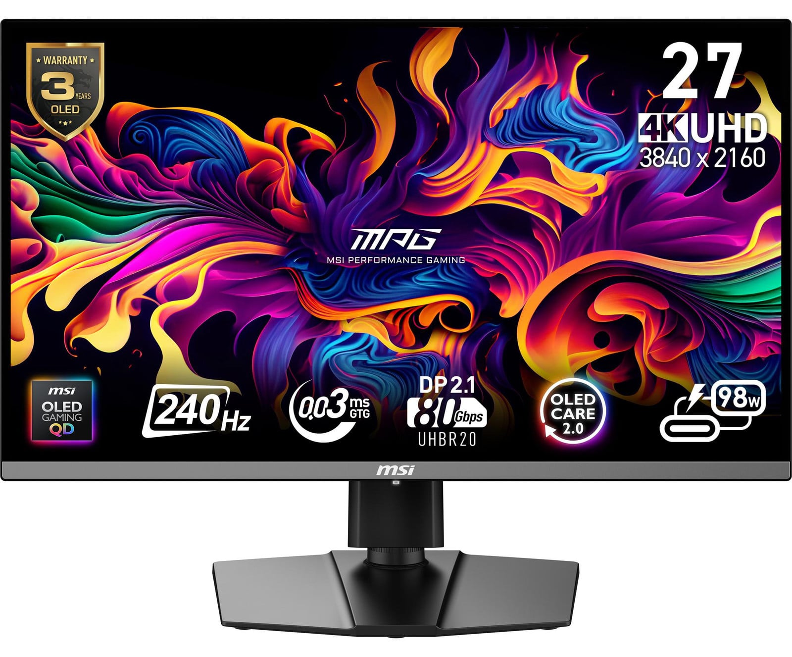 MSI MPG 272URXDE QD-OLED Monitor