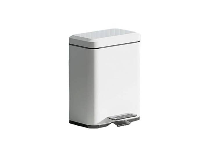 YUHANXINHESHE Tret-Mülleimer aus Edelstahl, Küchen-Mülleimer mit Absenkautomatik und Deckel, Anti-Fingerabdruck-Pedal-Mülleimer mit herausnehmbarem Inneneimer for das Home Office(White,20L)
