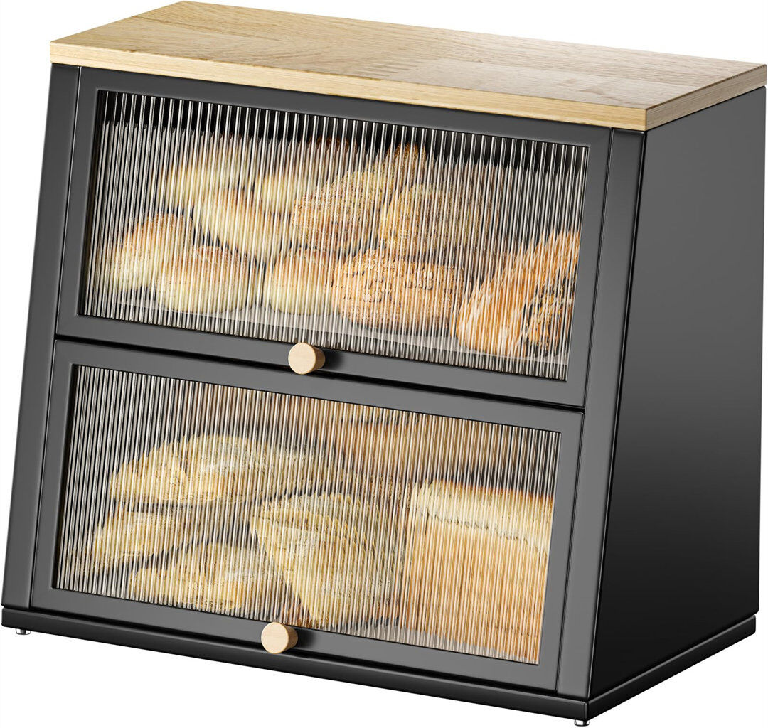 17 Stories Food Storage Container Black