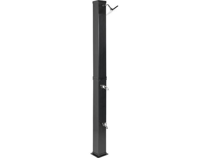BELIANI Gartenmischbatterie-Set Schwarz Kunststoff mit Regenfunktion Solarbetrieben Modern Garden