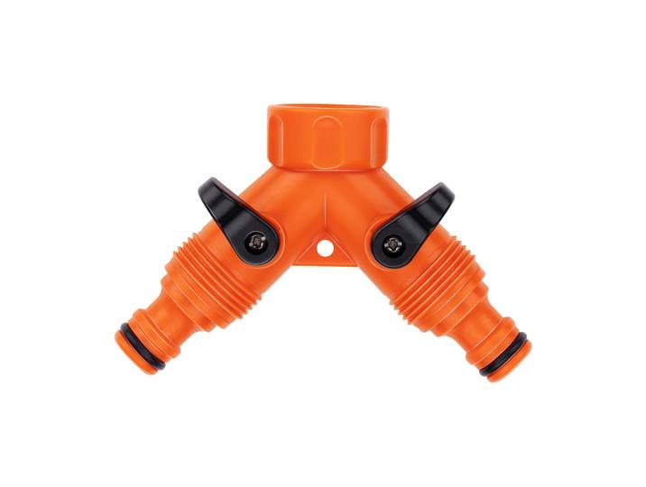 Wasserverteiler 2-Wege orange/schwarz