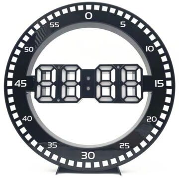 Universal Stock Large LED Digital Wall Clock With Silent Display Modern Electronic Wall Clock For Home & Office white