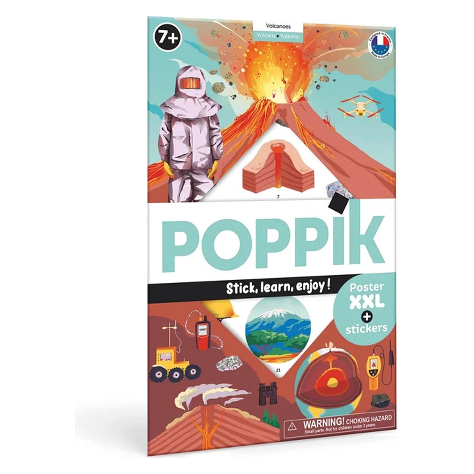 Poppik Sticker Lernposter Vulkane (60 Sticker) (DIS024)