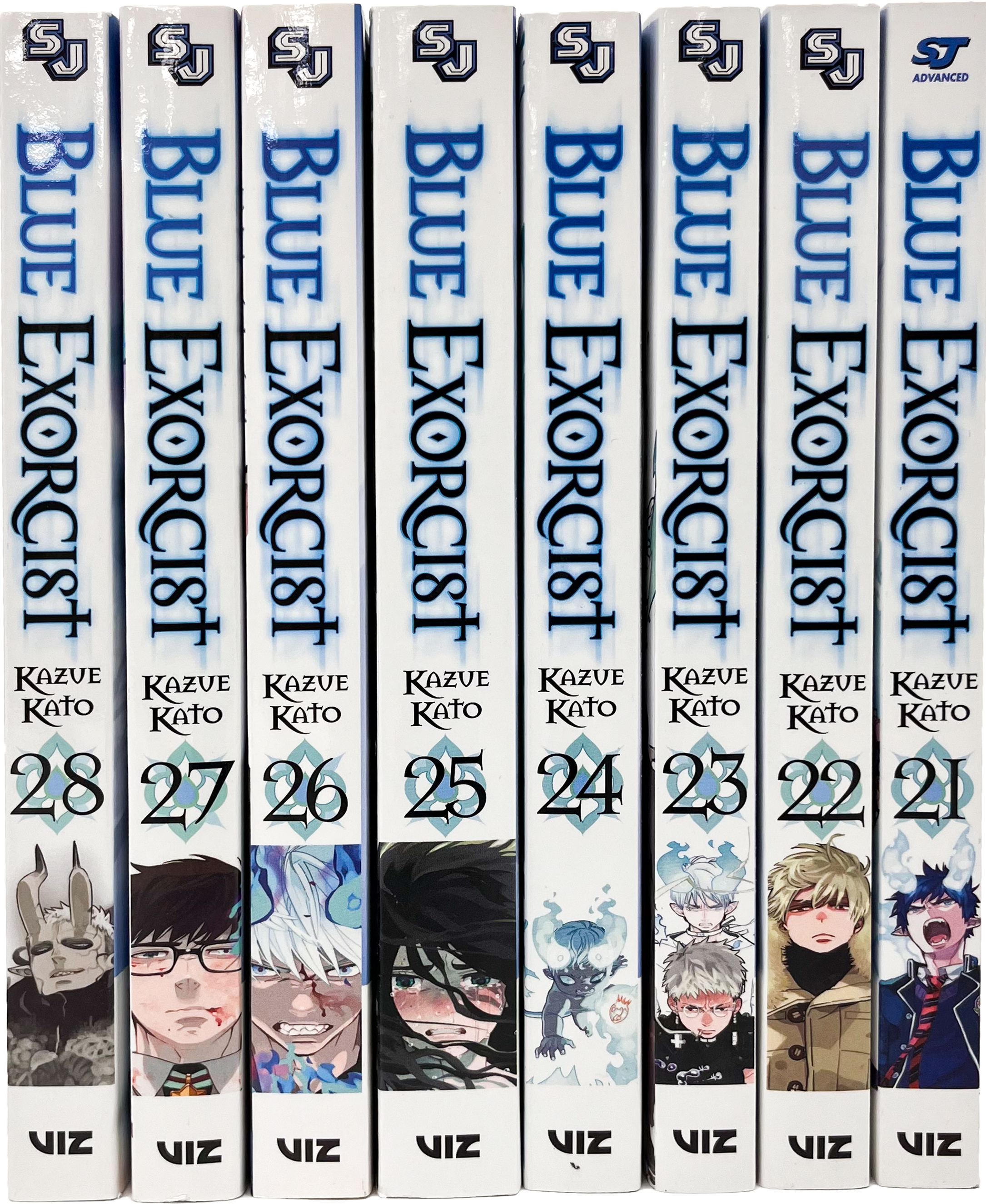 Viz Media Blue Exorcist Volume 21-28 Collection 8 Books Set Series 5 By Kazue Kato