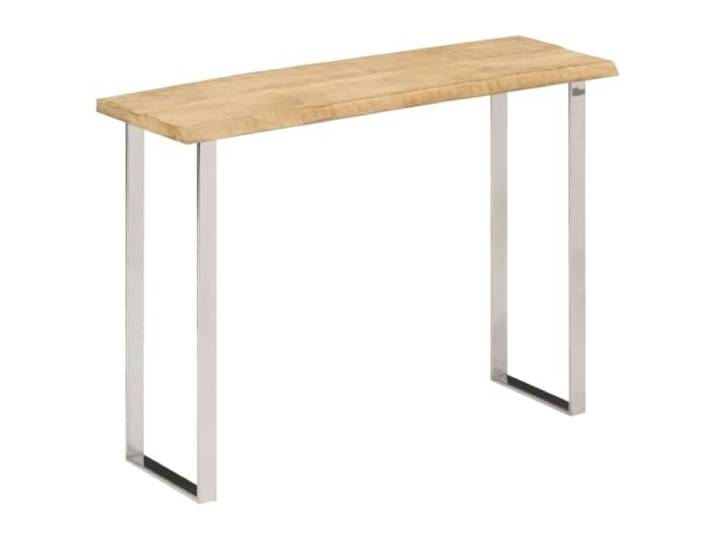 smnyxs Live-Edge Konsolentisch, 105 x 33 x 76 cm, aus massivem Mangoholz Tropisches Hartholz, Stahlbeine, Industriestil, natürlicher lebender Rand, Unikat