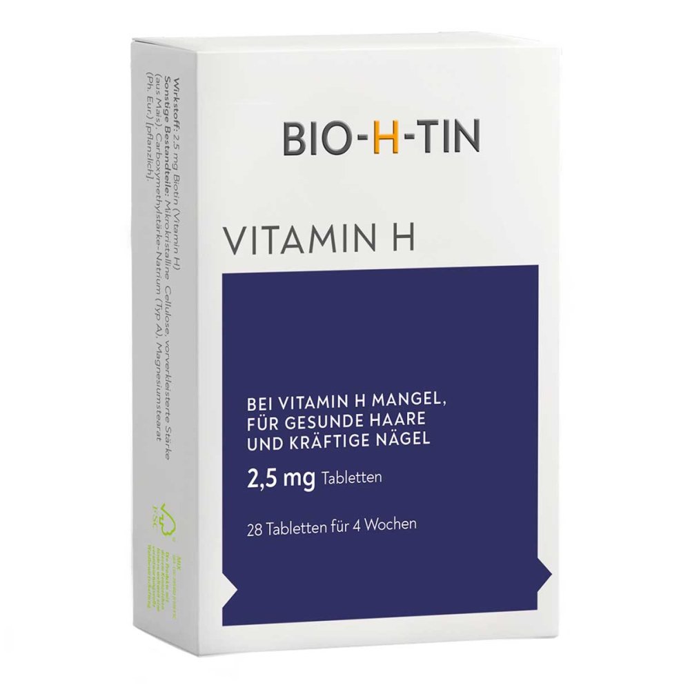 Dr. Pfleger Arzneimittel GmbH BIO-H-TIN Vitamin H 2,5 mg für 4 Wochen Tabletten 09900426