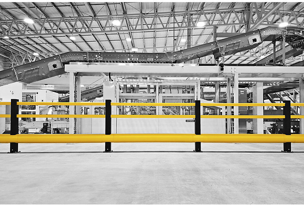 Rammschutzgeländer FLEX IMPACT®, Pfostenhöhe 1150 mm, Gesamtbreite 3450 mm Boplan