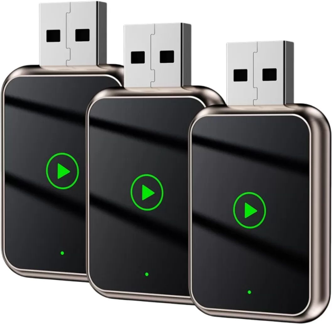 INF Smart CarPlay & Android Auto Wireless Adapter Box – 2-in-1 USB-Dongle Champagne