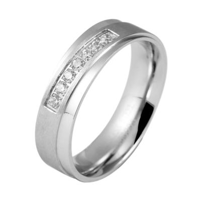Partnerring AKZENT "Romantic Gift, silberfarbig, langlebig" Gr. 52, silber (silberfarbig), Fingerringe, Damen, 52, Edelstahl