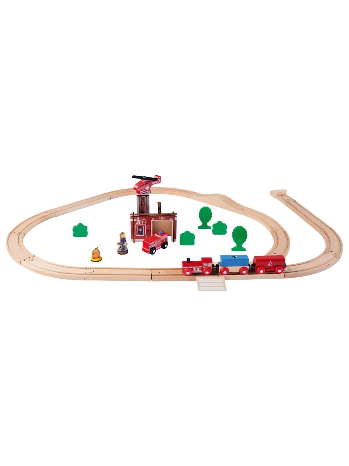 Eichhorn Train Track with Bridge Playset 33 piece