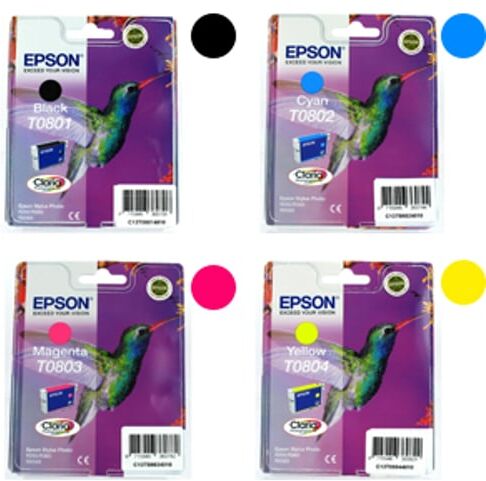 Epson Multipack T0801 serie (negro+ cian+ magenta+ amarillo)