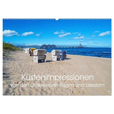 Küstenimpressionen von den Ostseeinseln Rügen und Usedom (Wandkalender 2027 DIN A2 quer), CALVENDO Monatskalender