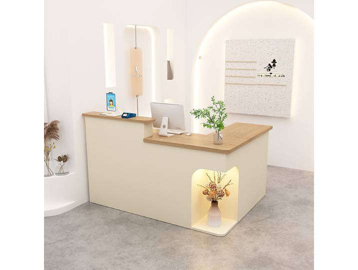Décorations bureau de réception de beauté comptoir fournitures de Salon commercial bureaux de réception modernes bureau hôtel meubles commerciaux
