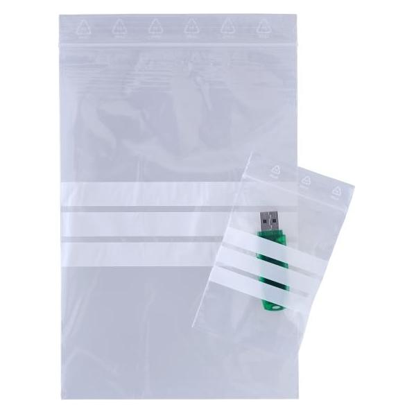 Master'In Reissverschlusstasche mit Schreibfeld 60x80mm 1000Stk/Packung - (1000Stk) (921H0000202)