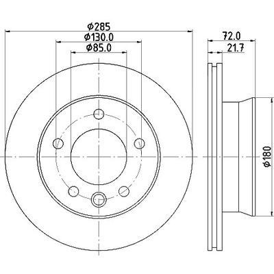 Hella Bremsscheibe [Hersteller-Nr. 8DD355118-051] für Mercedes-Benz