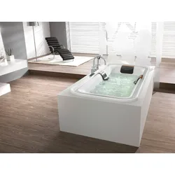 Hoesch Ergo+ Badewanne Rechteck 2075x1075 mm weiß/verchromt