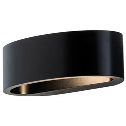 ROSSINI ILLUMINAZIONE LUNARIS Dual-Emission-LED-Wandleuchte 17,5 W 3000 K IP54 CRI90, schwarze Metallstruktur, Phasenschnitt dimmbar - Rossini Group