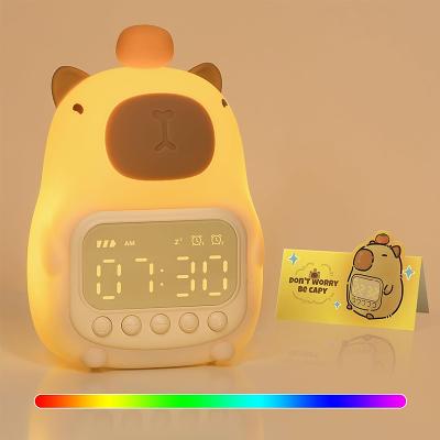 LightInthebox Alarm Clock with Night Light for Kids 7 RGB Color Cute Alarm Clocks for Bedrooms Ok to Wake Clocks Silicone Animal Tabletop Lamp for Teen Girls Boys