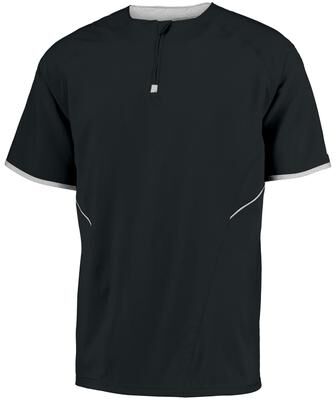 Russell Athletic 872RVM Short Sleeve Pullover Top in Black/White size Medium   Polyester