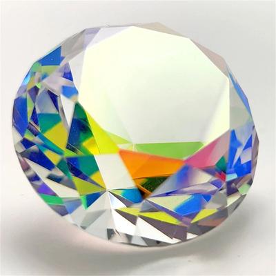 Inspire Essentials K9 Crystal Prism Diamond Rainbow Light Catcher Table Decor 1pc Ab Colorful 80mm