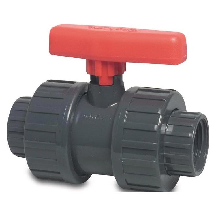 Mega Kugelhahn PROFEC PVC-UIG 1 " Nenngrösse DN25 (Perlstrahl-Gewindeadapter, 25 mm) (0112112)