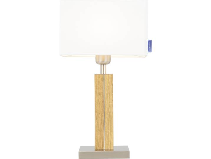 HERZBLUT Tischlampe - Farbe: natur/weiss - Material: Nickel/Holz