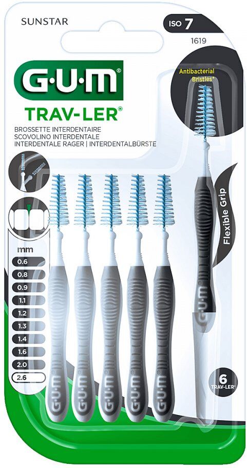 GUM Trav-ler 2,6mm dunkelgrau Interdentalbürste