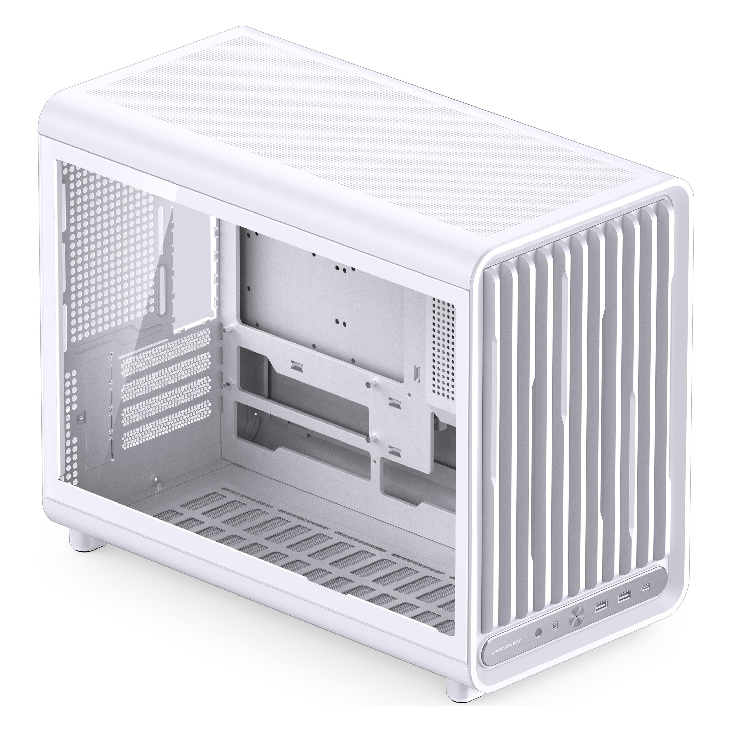 Jonsbo D33 STD PC-Gehäuse, Mini-Gehäuse, mATX, Tempered Glass - weiss (mATX) (D33 STD WHITE)