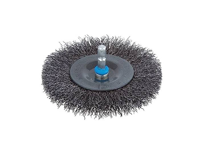 wolfcraft 2102000 - Brosse Métal Torsadé Tige - Diamètre 100 x 10 mm