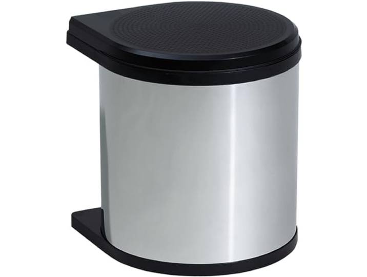 Hailo Abfallsammler 3512031 Mono Schwenkeimer 12 Liter mit Schwenkautomatik Einbau ab 40 cm Unterschrank mit Drehtür Küchenabfallsammler Kunststoff Schwarz Mülleimer für Unterschrank
