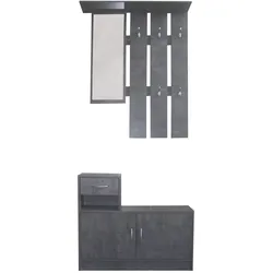 HTI-Living Garderobenpaneel mit Schuhschrank Thekla Beton