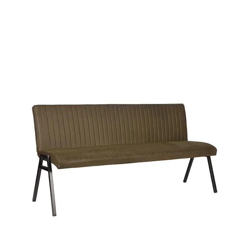 Label51 Eetkamerbank Matz - Army - Kunstleder - 175 cm