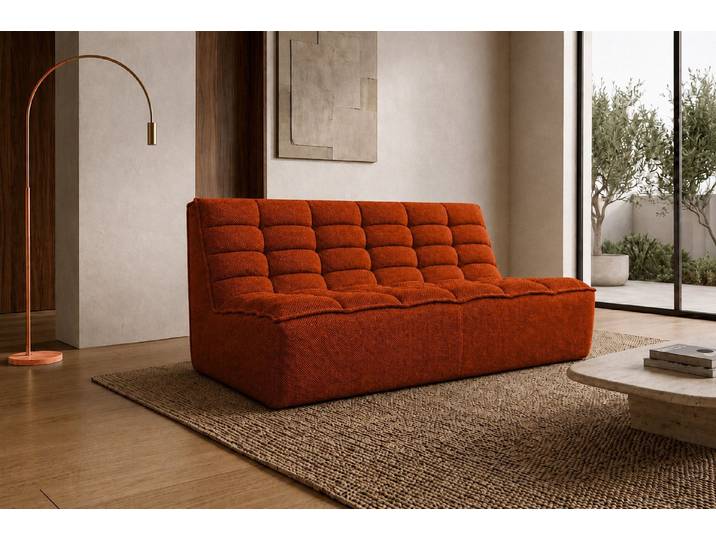 Kaiser Möbel Sofa Modulares 2-Sitzer im Plüschstoff POP LAZY, Einzelmöbel, Modulares Design, weiche Polsterung, 3D-Plüschstoff