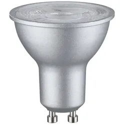 Paulmann LED Reflektorlampe, 230V, GU10, 7W 2700K 460lm 900cd 36°, dimmbar, Chrom matt PAUL-28753