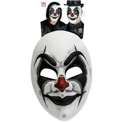 Widmann Commedia Dell'Arte Maske Clownmaske Schwarz Weiss