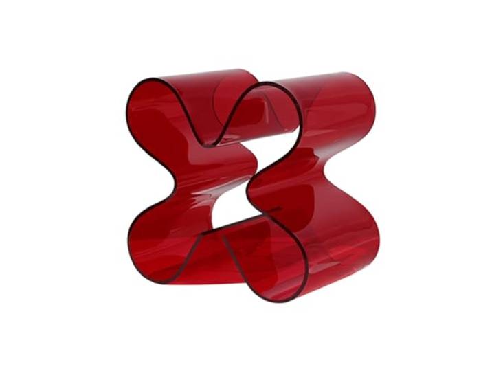 SAGELSHN Deco Weinregal Geometrisches X-förmiges Weinregal Aus Acryl, Moderner Halter for Die Heimanzeige für Restaurant, Bar(Rood)