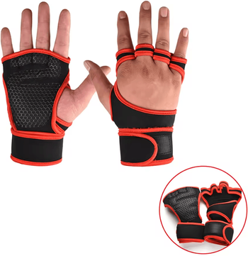Inspire Essentials Workout Gloves For Men And Women Weightlifting Fitness Training Gloves With Wrist Support xl red A