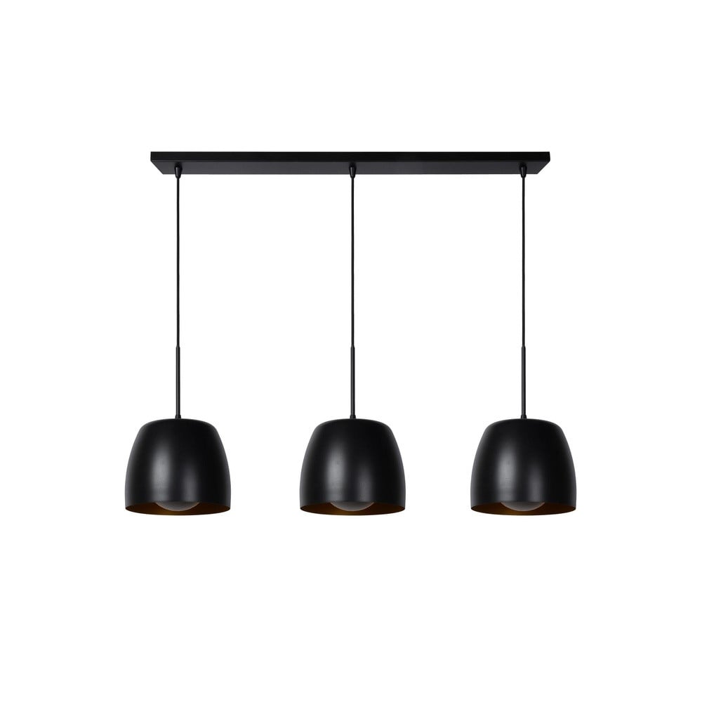 Lucide Nolan 3-lichts hanglamp zwart