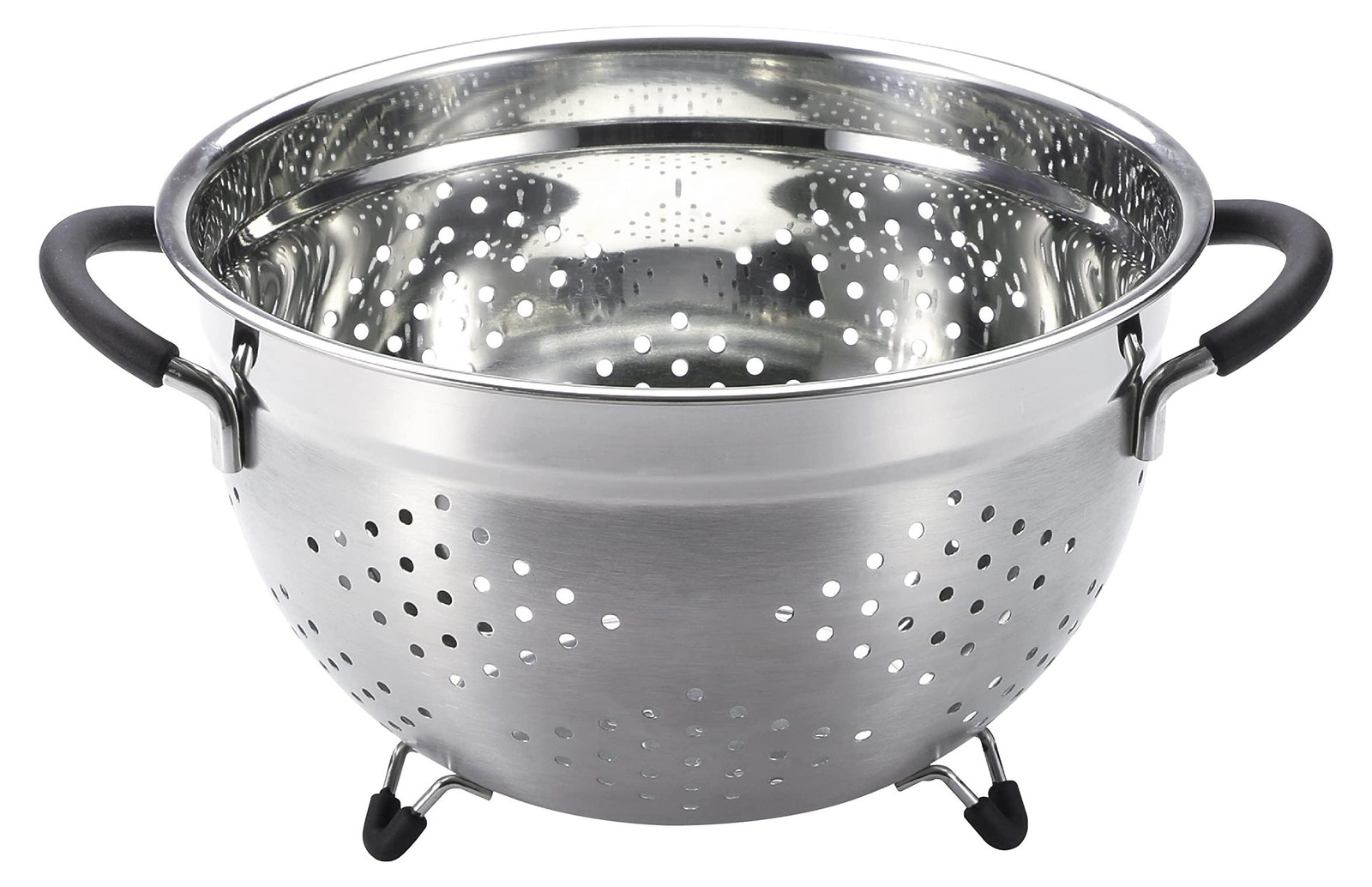 Dripio Keukensieve van roestvrij staal met siliconen handgrepen, 24 cm