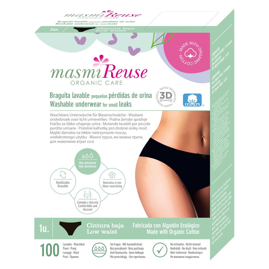 Masmi Bio Inkontinenz Slip Schwarz Grösse: M - Reuse (1x, M) (53487738)