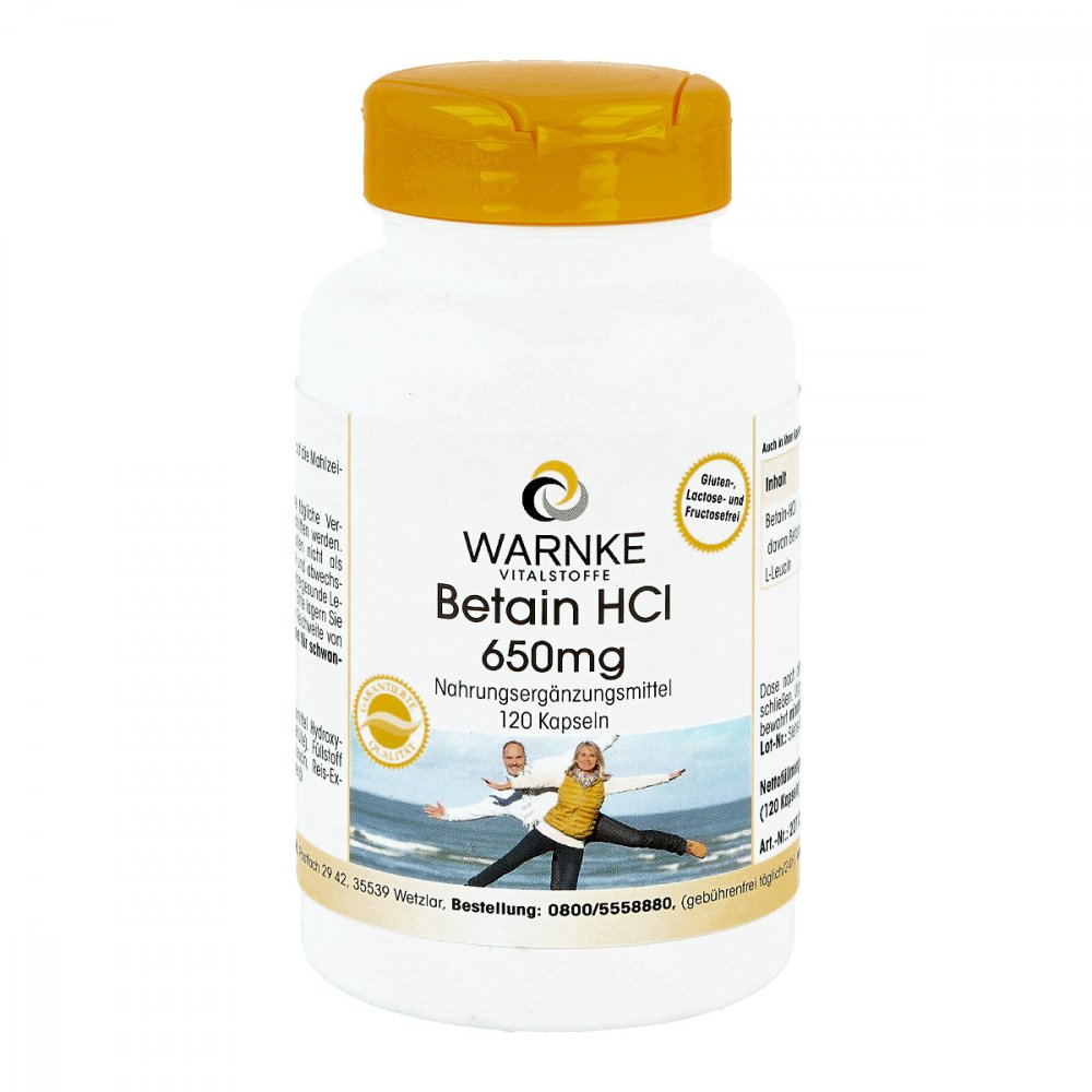 Warnke Vitalstoffe GmbH Betain Hcl 650 mg Kapseln 12343722