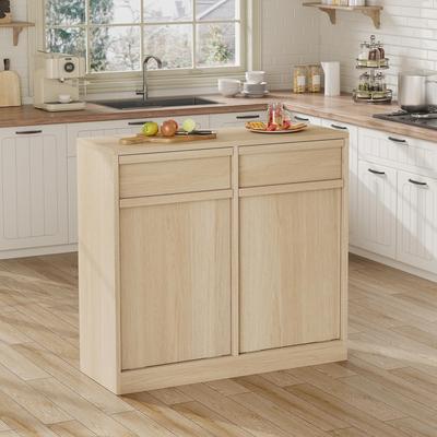 Yun Trash Cabinet Tilt Out, Freestanding Trash Can Cabinet with 10/20 Gallon Storage
