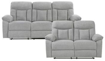 Fremont & Park Alpina Chenille 2-Piece Manual Double Reclining Sofa Sets