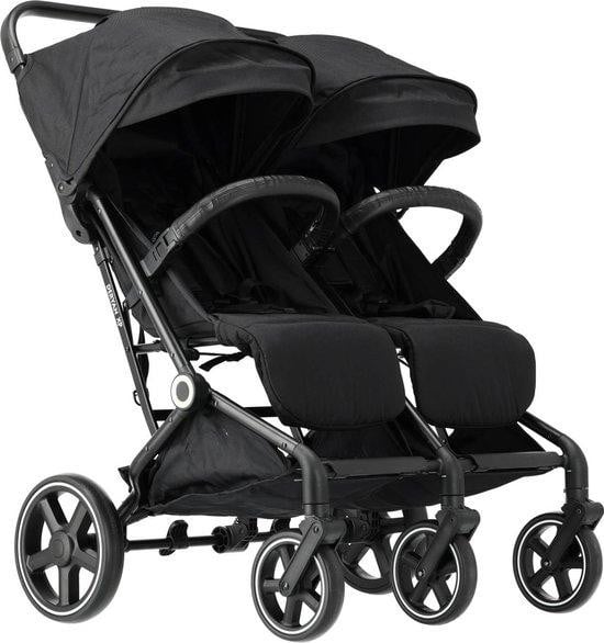 Deryan Luxe XP Dubbele Buggy XL – Dubbele kinderwagen – Zwart