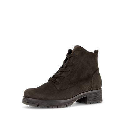 Schnürstiefelette GABOR "Schnürstiefelette", Damen, Gr. 42,5, braun, Schuhe Schnürstiefelette