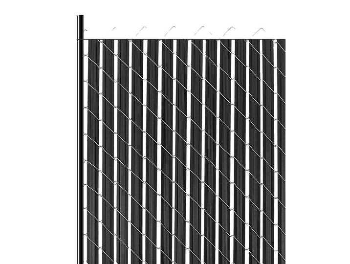 Lamelles pare-vue VEVOR 1740 mm\, lamelles verticales à double paroi avec verrouillage au sol et ailettes\, HDPE\, idéal pour les jardins et les fermes (noir)