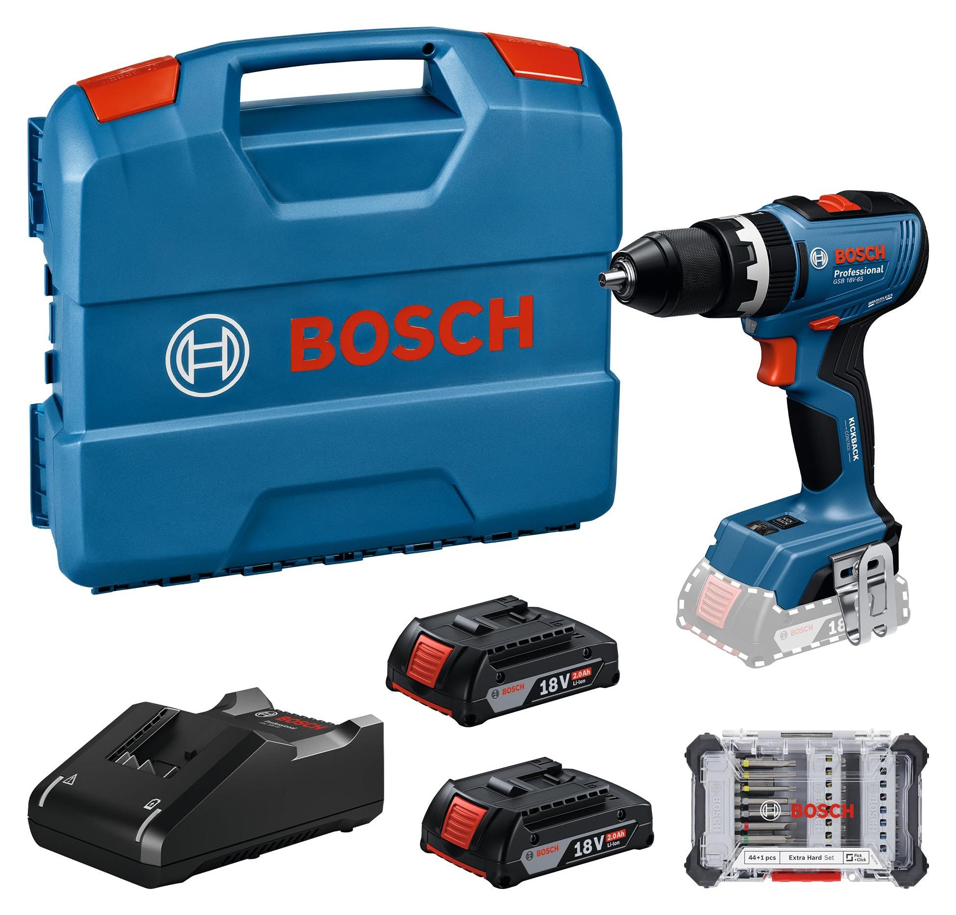 Bosch Professional 18V System Akku-Bohrschrauber GSB 18V-65 (bürstenloser Motor,