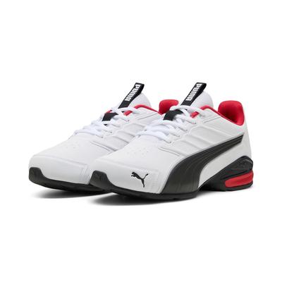 Sneaker PUMA "ELECTRO SL", Herren, Gr. 44, puma weiß, puma schwarz, for all time rot, Synthetik, Schuhe Sneaker, mit SOFTFOAM+ Dämpfung, leicht profiliert, aus Synthetik