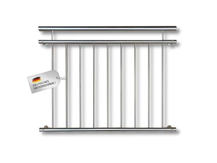 Buchetmann2 Markengeländer, Französischer Balkon Edelstahl V2A, 900 mm Gesamthöhe, Geländer Gitter Balkongeländer Fenstergitter, Absturzsicherung